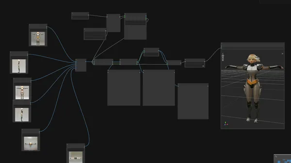 Diffusion-Model-Agnostic ComfyUI 3D Pipeline