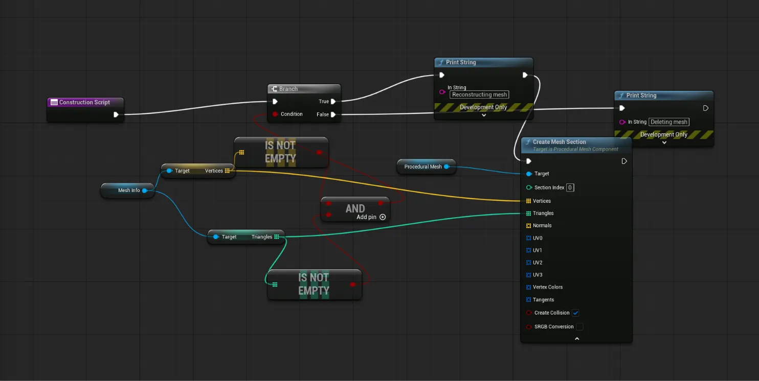 Marching Cubes actor and procedural mesh construction